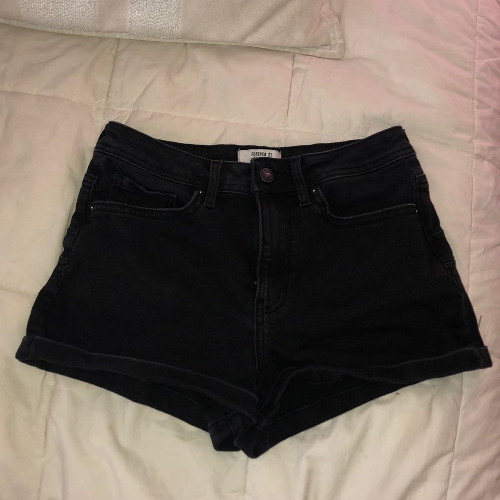 Black Jean Shorts